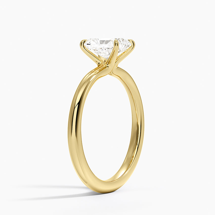 Manon Solitaire Ring Yellow Gold 18k Radiant Engagement Ring