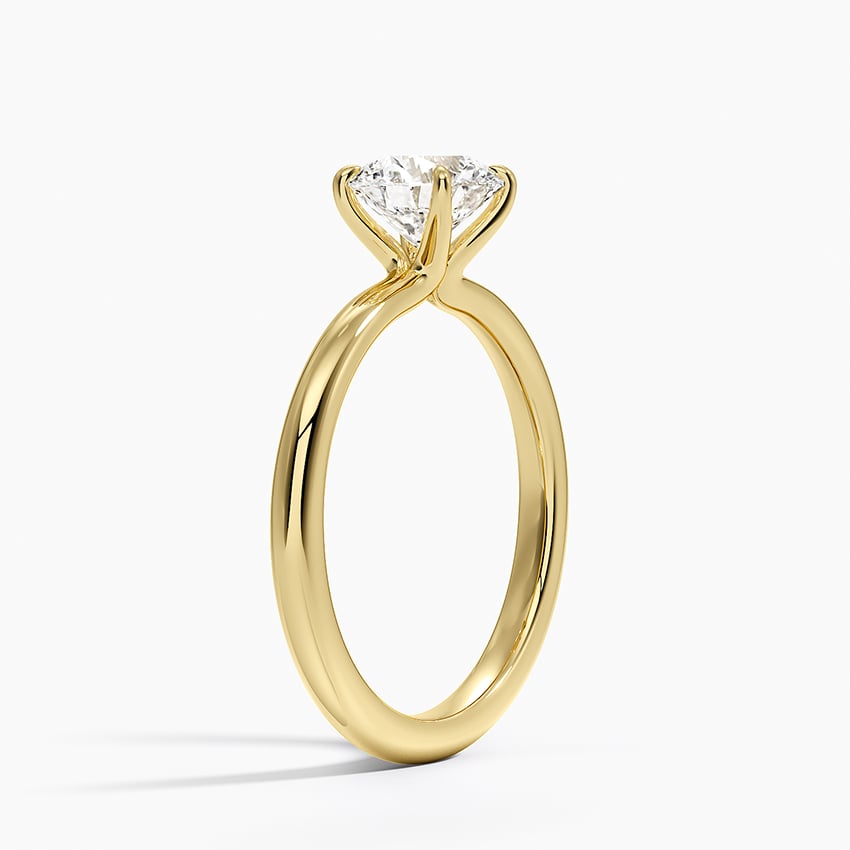 Manon Solitaire Ring Yellow Gold 18k Round Engagement Ring