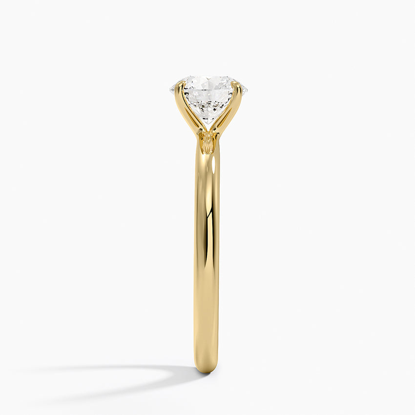 Manon Solitaire Ring Yellow Gold 18k Round Engagement Ring