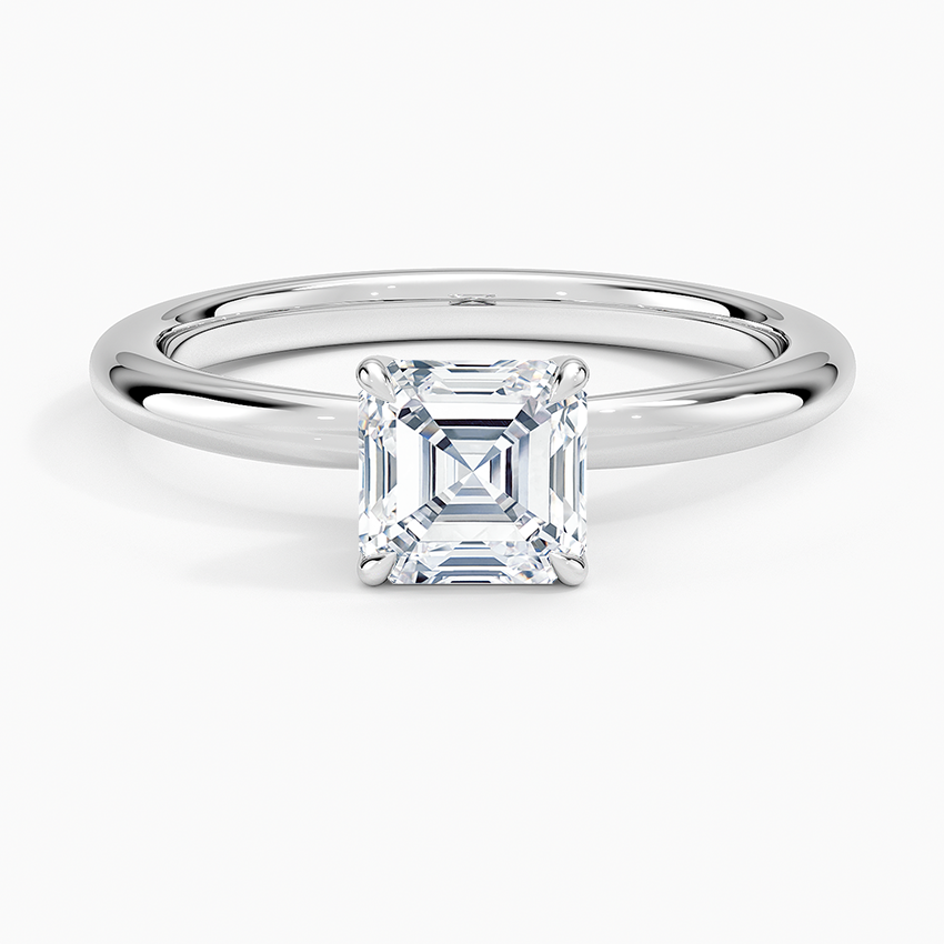 Manon Solitaire Ring Platinum Asscher Engagement Ring