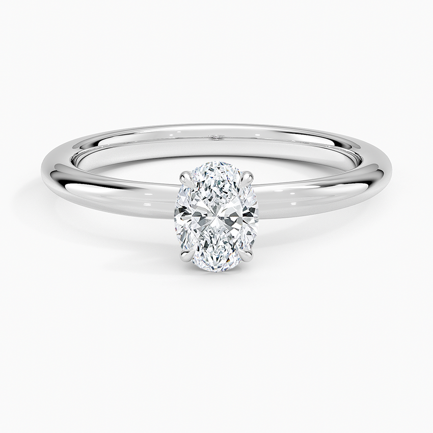 Manon Solitaire Ring Platinum Oval Engagement Ring