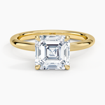 Manon Solitaire Ring Yellow Gold 18k Asscher Engagement Ring