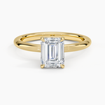 Manon Solitaire Ring Yellow Gold 18k Emerald Engagement Ring