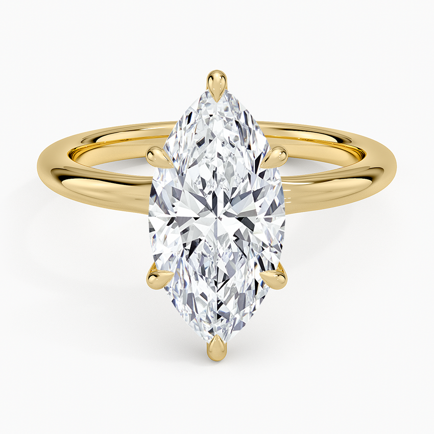 Manon Solitaire Ring Yellow Gold 18k Marquise Engagement Ring