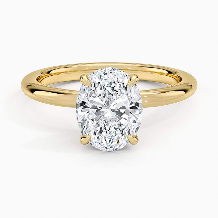 Manon Solitaire Ring Yellow Gold 18k Oval Engagement Ring