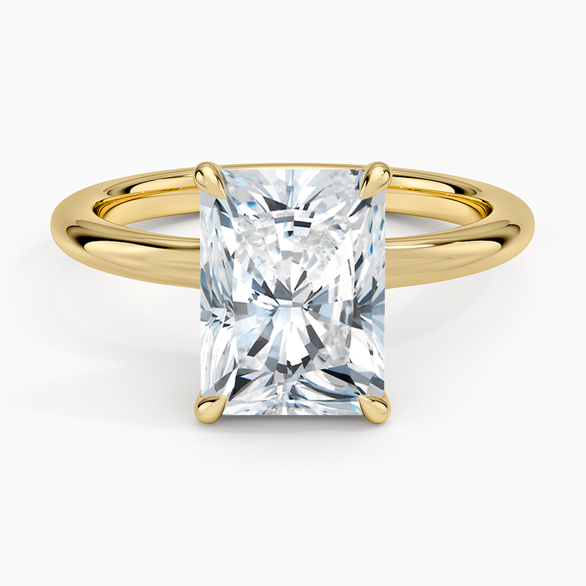 Manon Solitaire Ring Yellow Gold 18k Radiant Engagement Ring