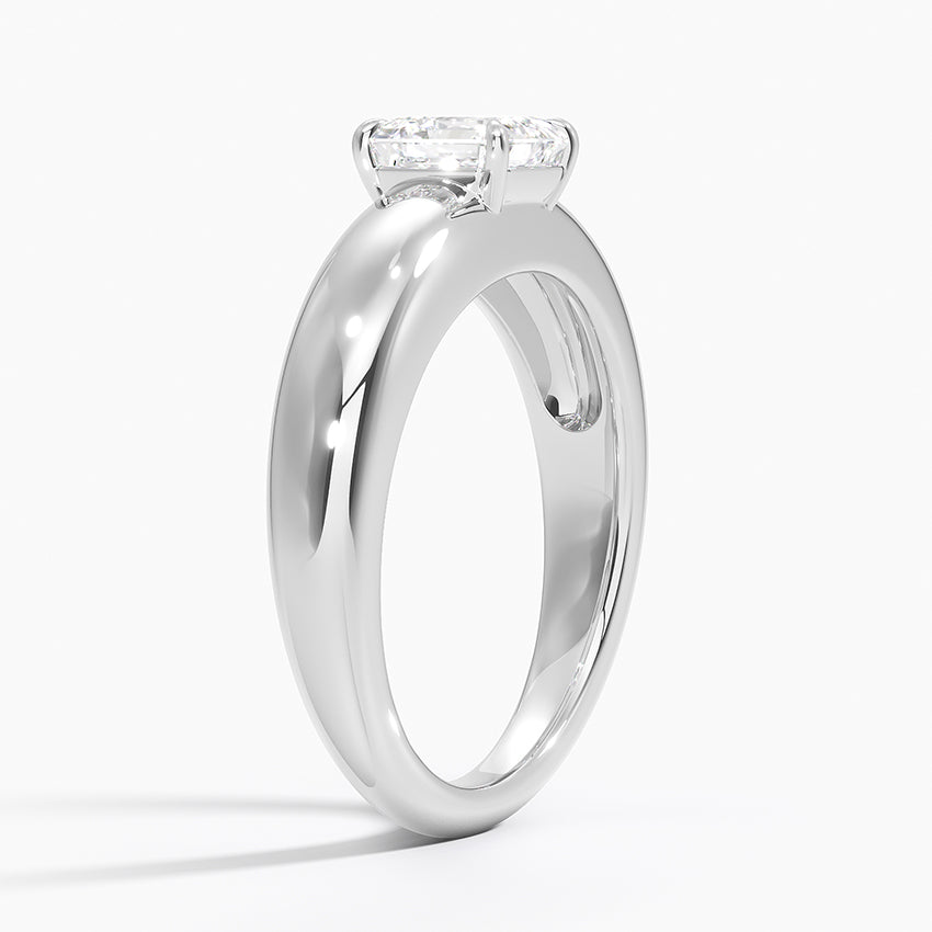 Adrian Solitaire Ring Platinum Asscher Engagement Ring