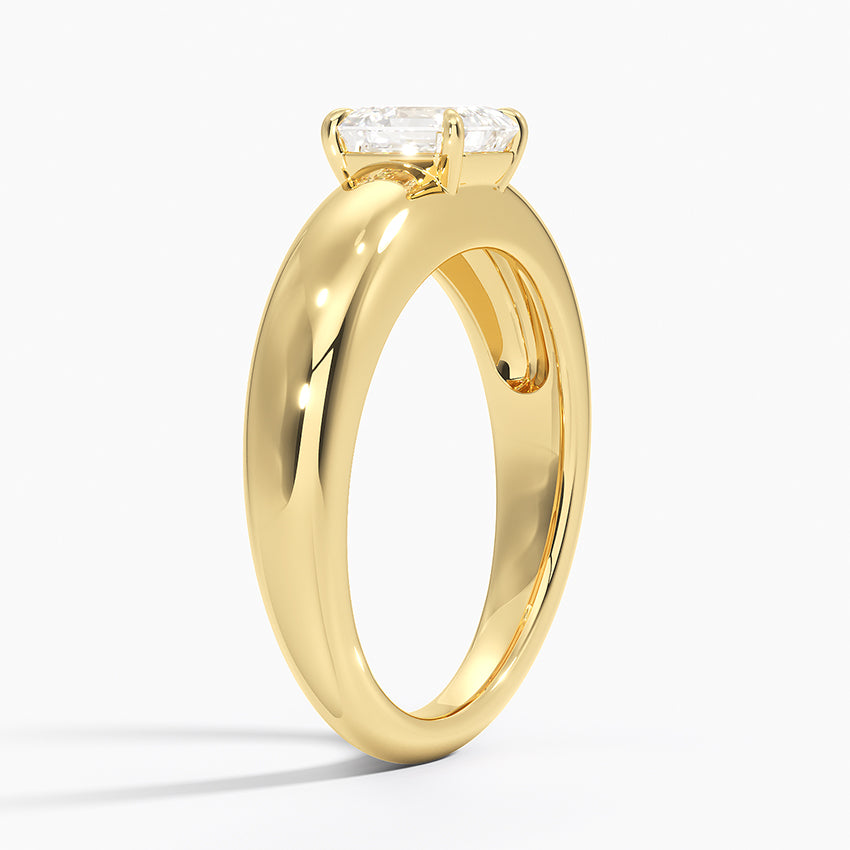 Adrian Solitaire Ring Yellow Gold 18k Asscher Engagement Ring