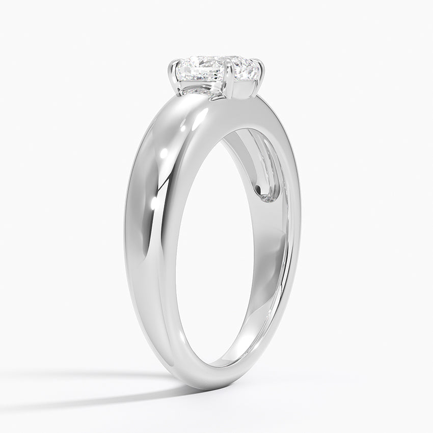 Adrian Solitaire Ring Platinum Cushion Engagement Ring