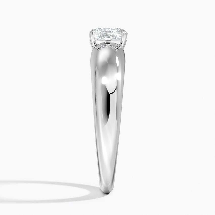 Adrian Solitaire Ring Platinum Cushion Engagement Ring