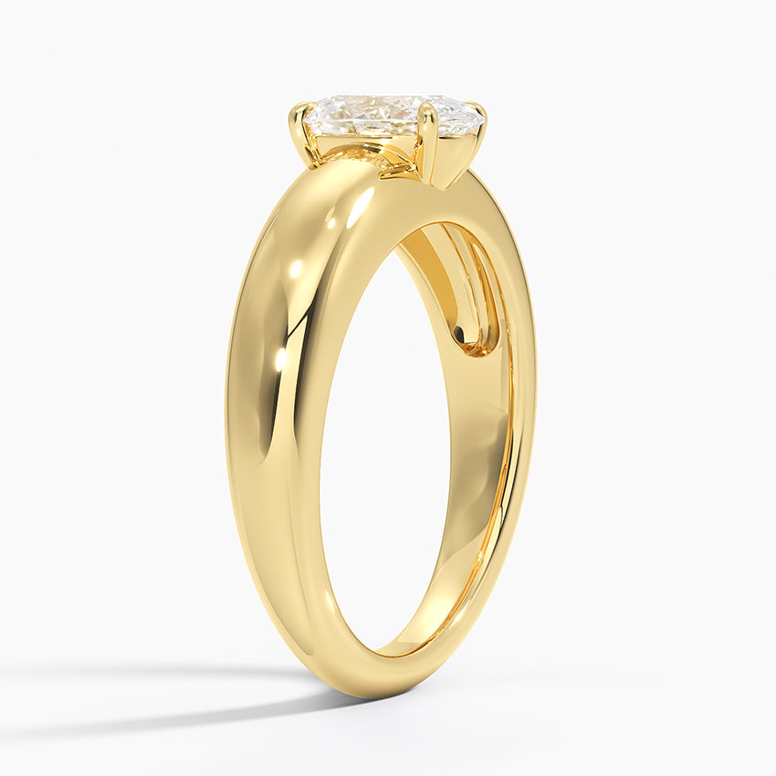 Adrian Solitaire Ring Yellow Gold 18k Oval Engagement Ring