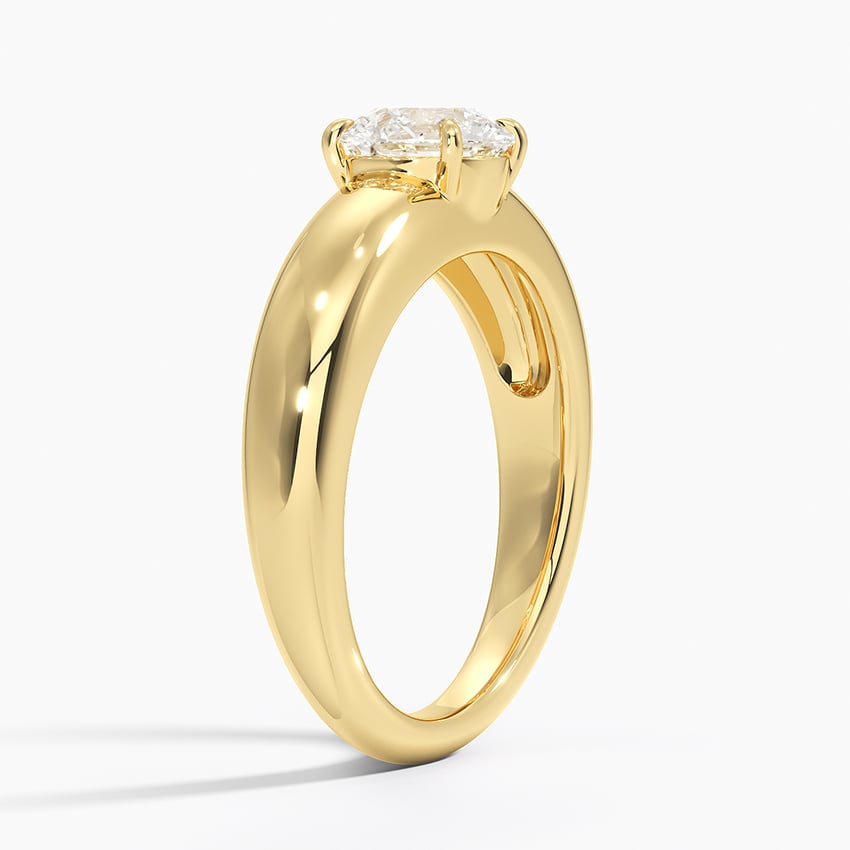 Adrian Solitaire Ring Yellow Gold 18k Round Engagement Ring