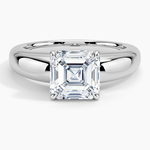 Adrian Solitaire Ring Platinum Asscher Engagement Ring