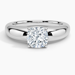 Adrian Solitaire Ring Platinum Cushion Engagement Ring