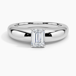 Adrian Solitaire Ring Platinum Emerald Engagement Ring