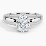 Adrian Solitaire Ring Platinum Oval Engagement Ring