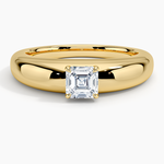 Adrian Solitaire Ring Yellow Gold 18k Asscher Engagement Ring