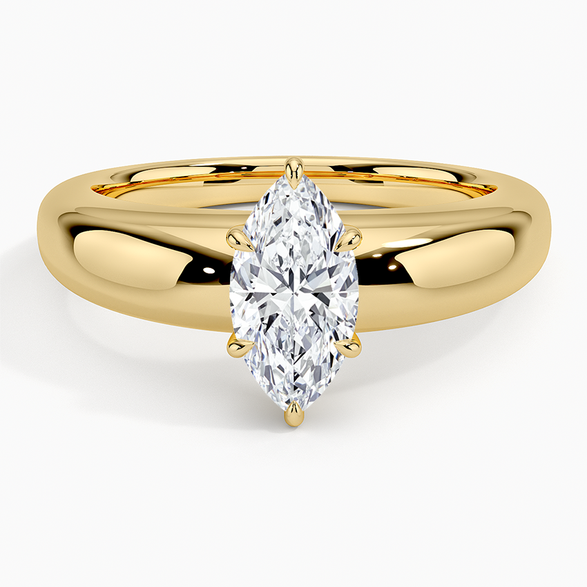 Adrian Solitaire Ring Yellow Gold 18k Marquise Engagement Ring
