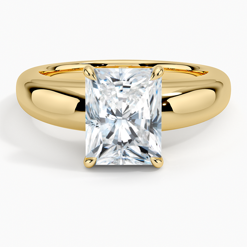 Adrian Solitaire Ring Yellow Gold 18k Radiant Engagement Ring