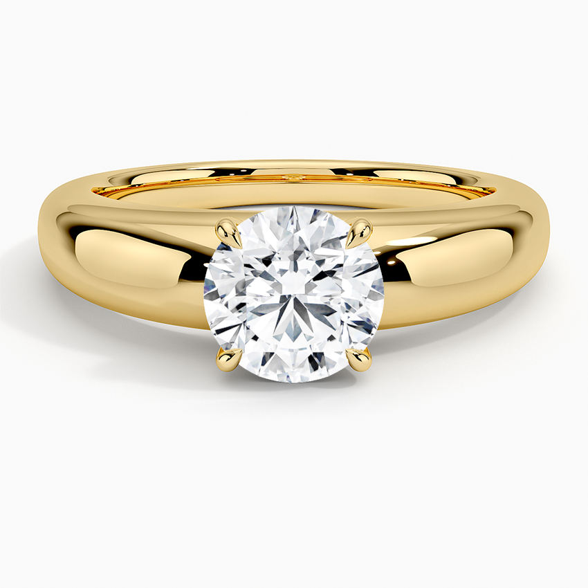 Adrian Solitaire Ring Yellow Gold 18k Round Engagement Ring
