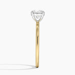Mixed Metal Perfect Fit Solitaire Ring Yellow Gold 18k Round Engagement Ring