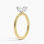 Platinum Mixed Metal Perfect Fit Solitaire Ring Yellow Gold 18k Emerald Engagement Ring