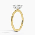 Platinum Mixed Metal Perfect Fit Solitaire Ring Yellow Gold 18k Marquise Engagement Ring