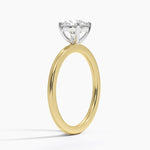 Platinum Mixed Metal Perfect Fit Solitaire Ring Yellow Gold 18k Round Engagement Ring