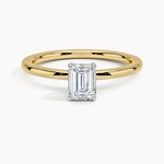 Platinum Mixed Metal Perfect Fit Solitaire Ring Platinum Emerald Engagement Ring