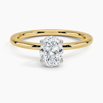 Platinum Mixed Metal Perfect Fit Solitaire Ring Platinum Oval Engagement Ring