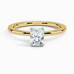 Platinum Mixed Metal Perfect Fit Solitaire Ring Platinum Radiant Engagement Ring