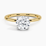Platinum Mixed Metal Perfect Fit Solitaire Ring Platinum Round Engagement Ring