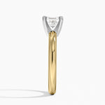 Comfort Fit 2.5mm Ring Yellow Gold 18k Asscher Engagement Ring