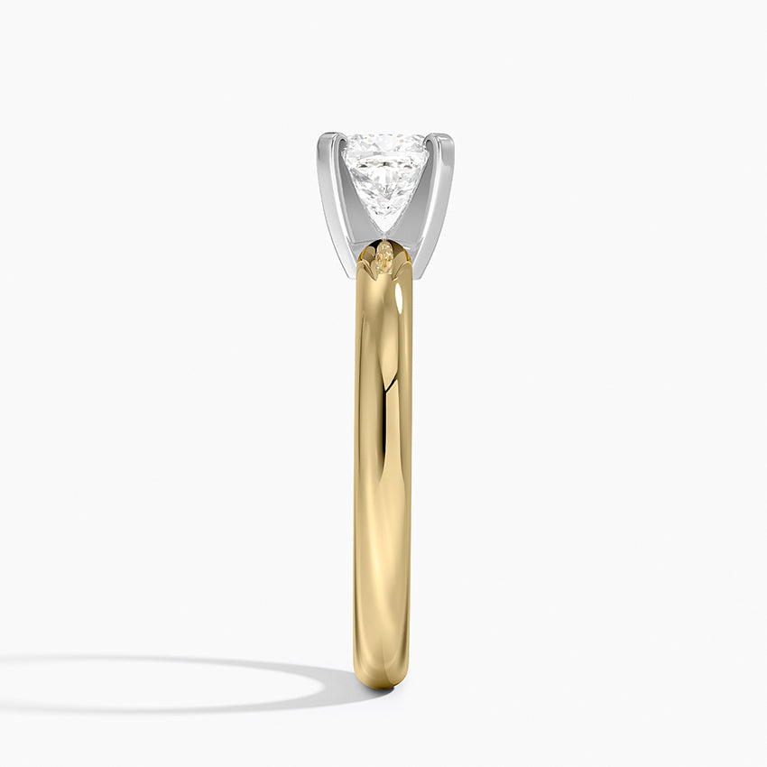 Comfort Fit 2.5mm Ring Yellow Gold 18k Cushion Engagement Ring