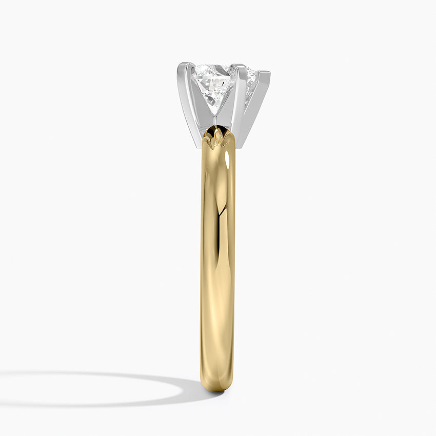Comfort Fit 2.5mm Ring Yellow Gold 18k Heart Engagement Ring
