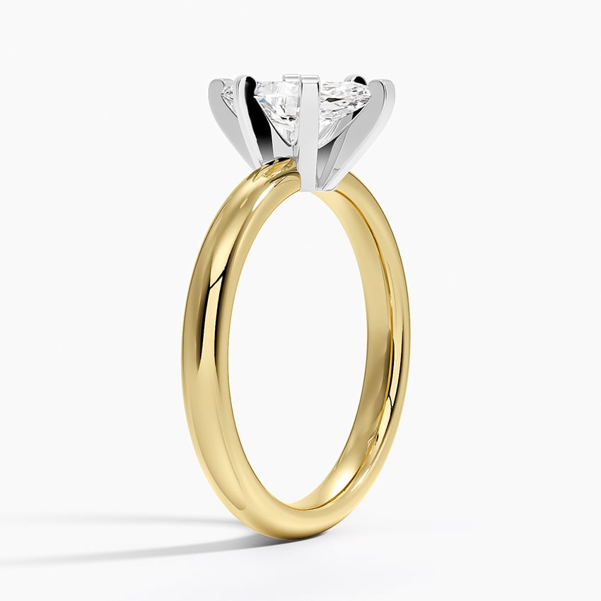 Comfort Fit 2.5mm Ring Yellow Gold 18k Marquise Engagement Ring