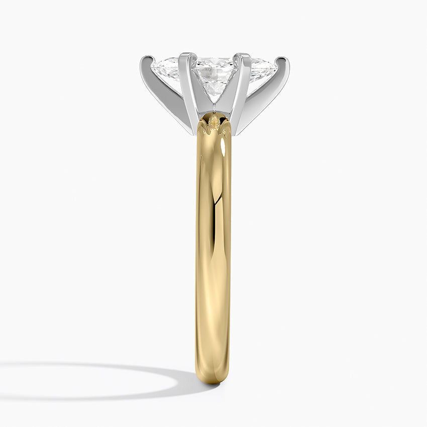 Comfort Fit 2.5mm Ring Yellow Gold 18k Marquise Engagement Ring