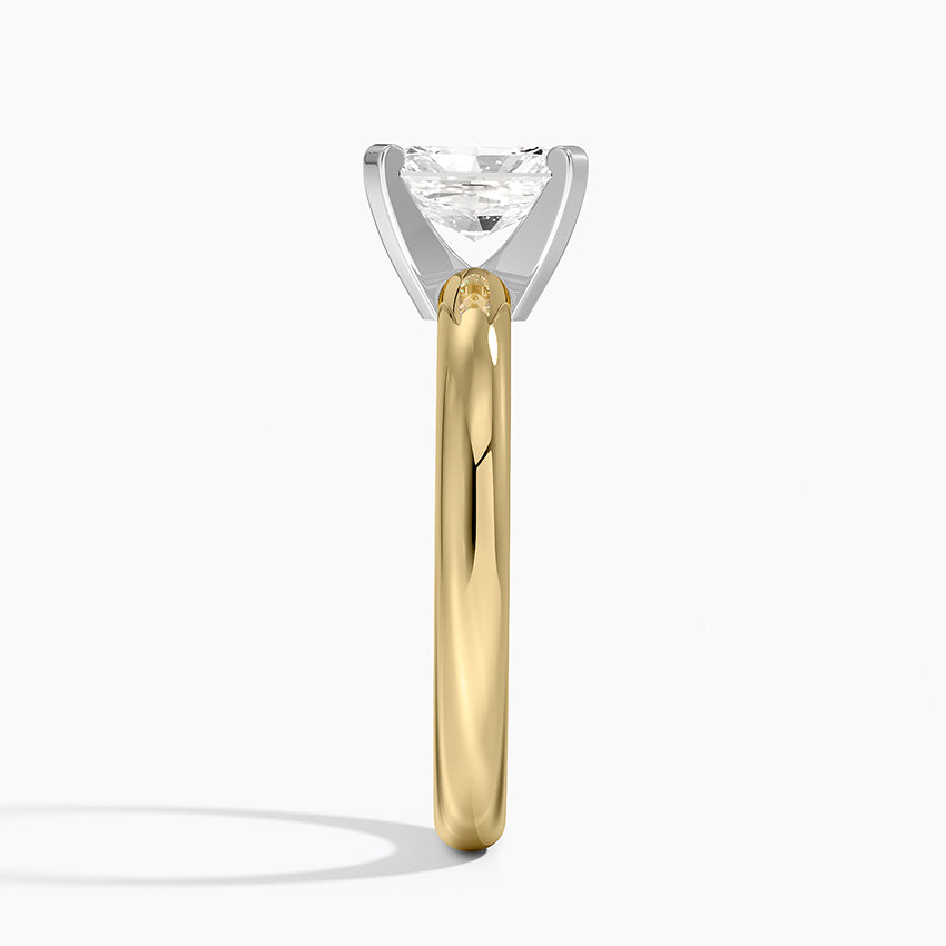 Comfort Fit 2.5mm Ring Yellow Gold 18k Radiant Engagement Ring