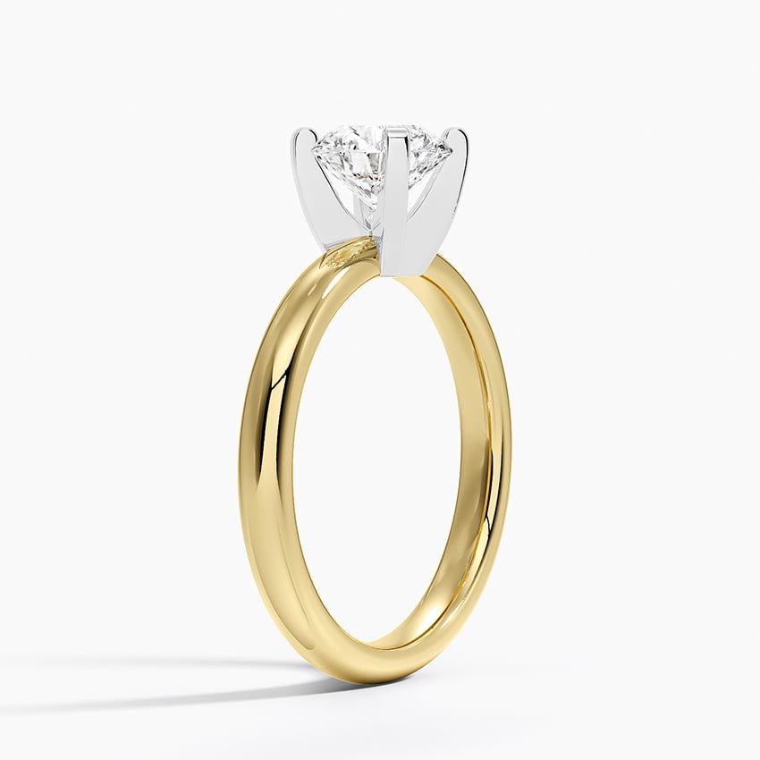 Comfort Fit 2.5mm Ring Yellow Gold 18k Round Engagement Ring