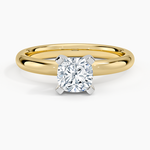 Comfort Fit 2.5mm Ring Yellow Gold 18k Cushion Engagement Ring