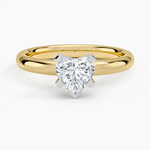 Comfort Fit 2.5mm Ring Yellow Gold 18k Heart Engagement Ring