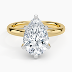 Comfort Fit 2.5mm Ring Yellow Gold 18k Pear Engagement Ring