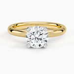Comfort Fit 2.5mm Ring Yellow Gold 18k Round Engagement Ring