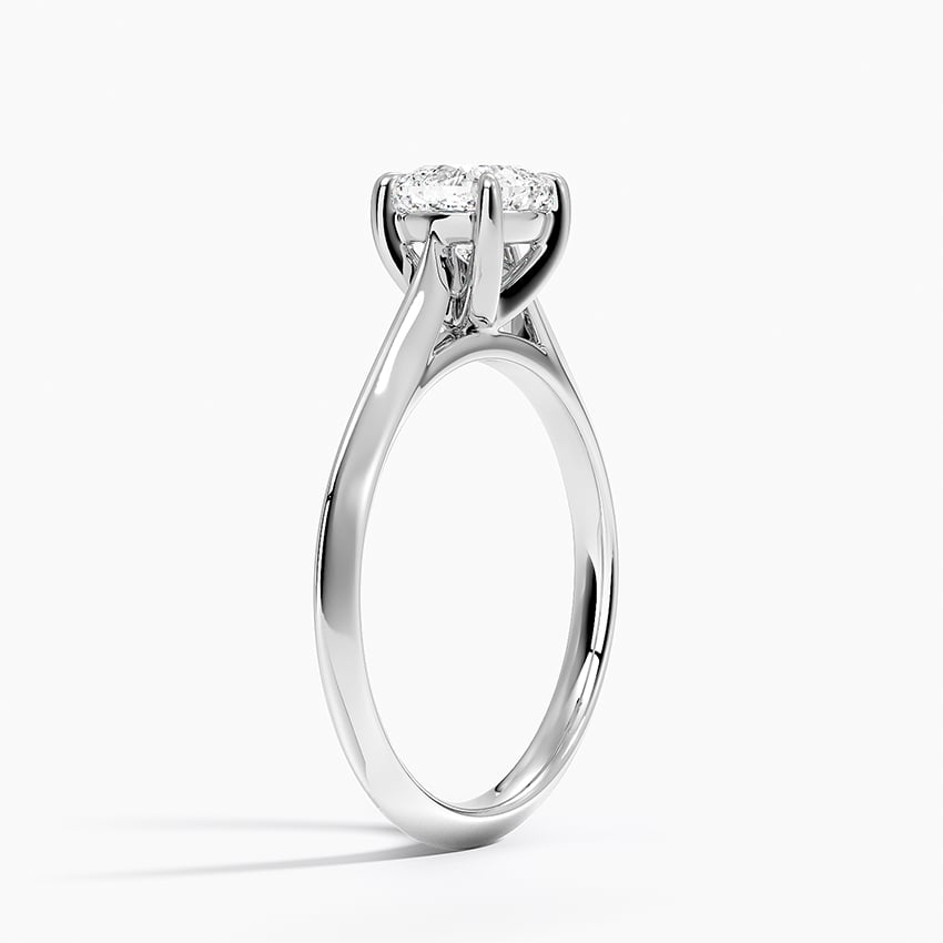 Piper Knife Edge Solitaire Ring Platinum Cushion Engagement Ring