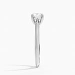 Piper Knife Edge Solitaire Ring Platinum Cushion Engagement Ring