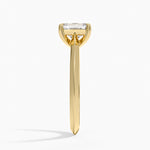 Piper Knife Edge Solitaire Ring Yellow Gold 18k Emerald Engagement Ring