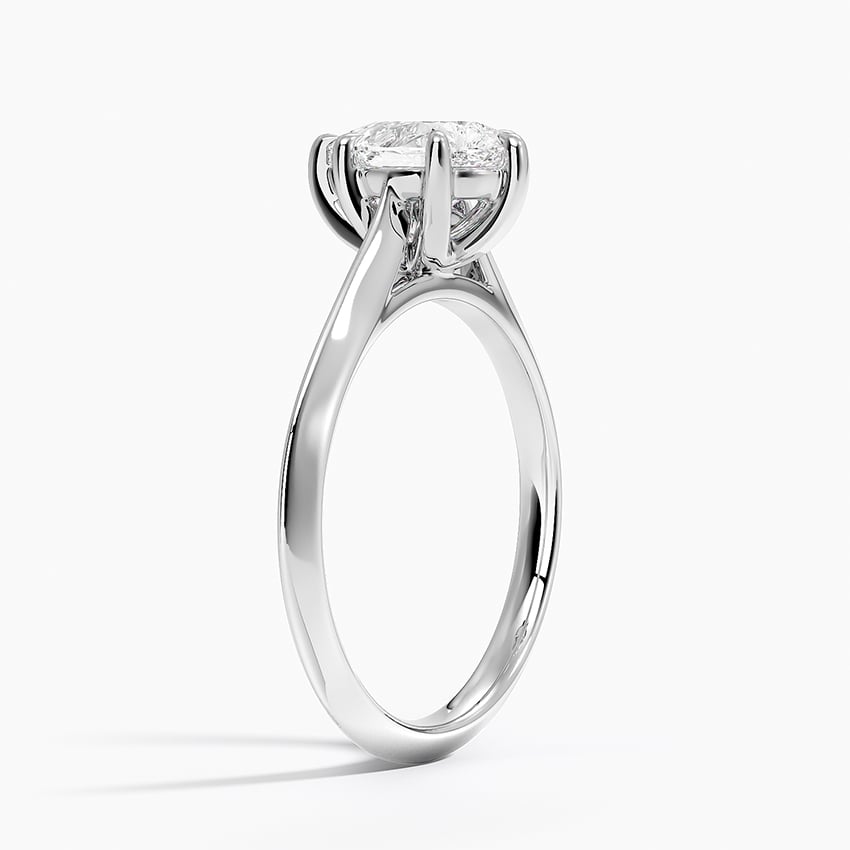 Piper Knife Edge Solitaire Ring Platinum Pear Engagement Ring