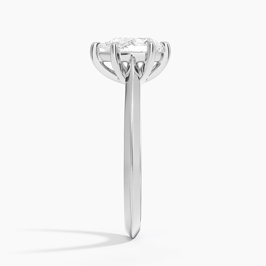 Piper Knife Edge Solitaire Ring Platinum Pear Engagement Ring