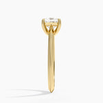 Piper Knife Edge Solitaire Ring Yellow Gold 18k Princess Engagement Ring