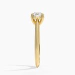 Piper Knife Edge Solitaire Ring Yellow Gold 18k Round Engagement Ring